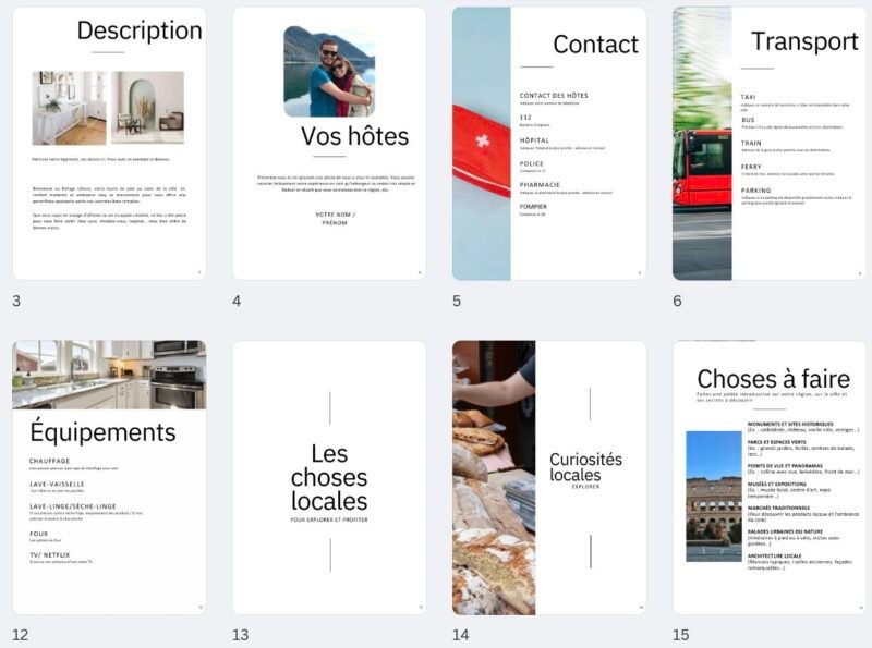 Livret d'accueil airbnb canva