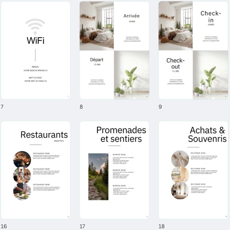 Livret d'accueil airbnb canva