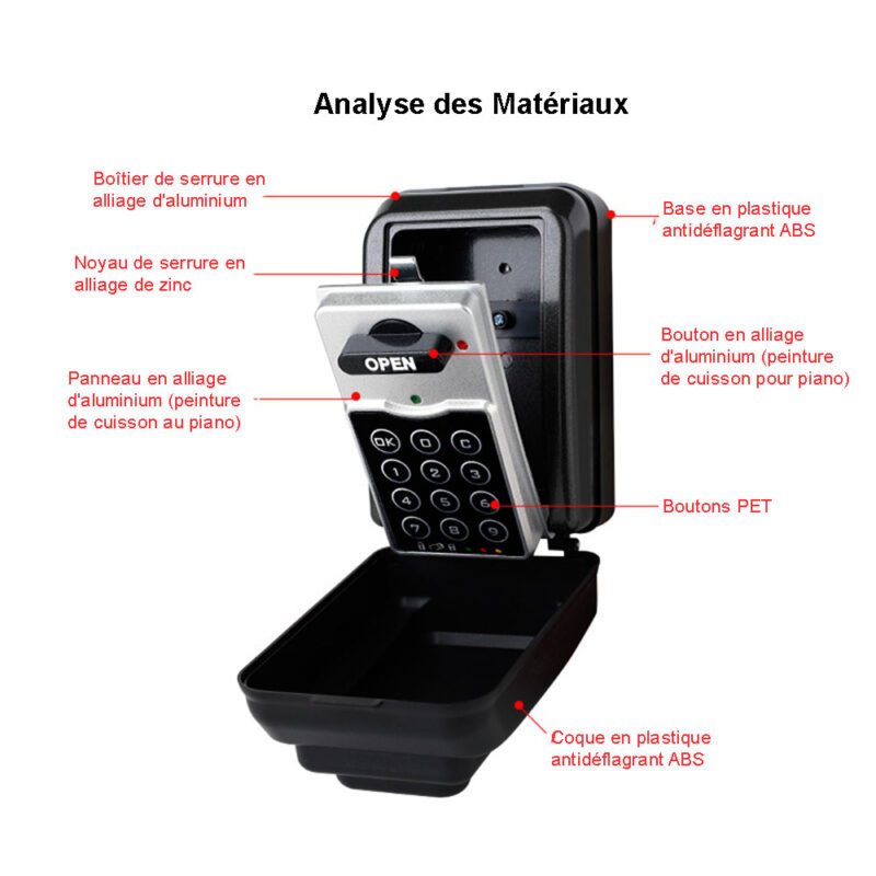 Boite à clés électronique clavier numérique