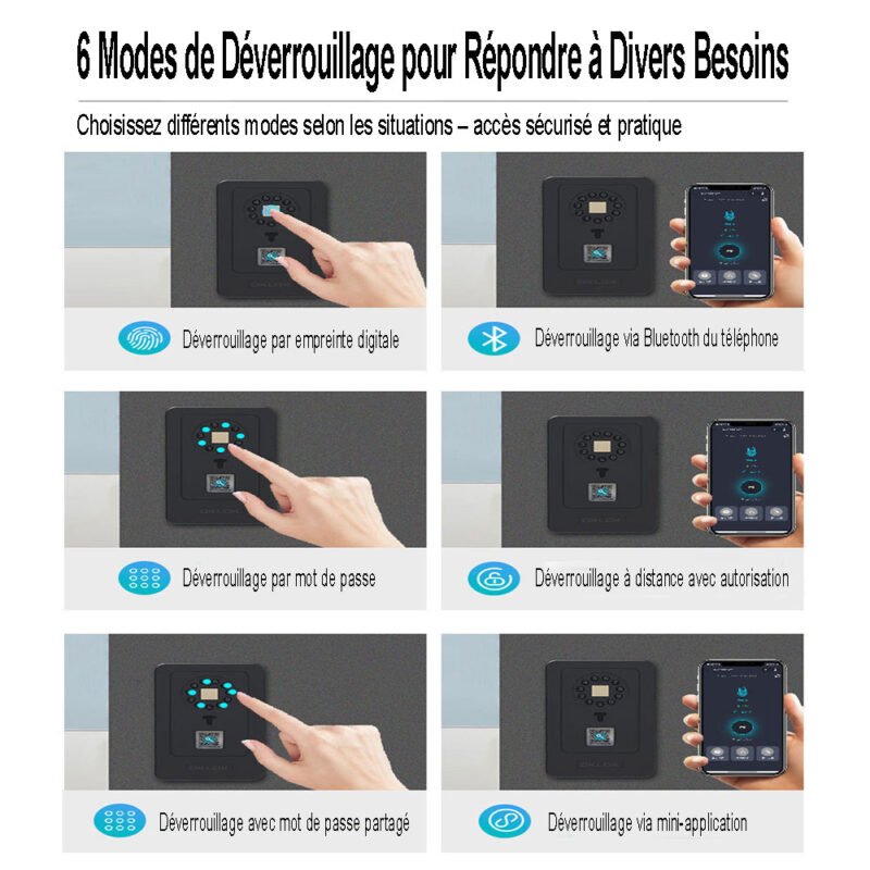 Boîte à clés intelligente biométrique