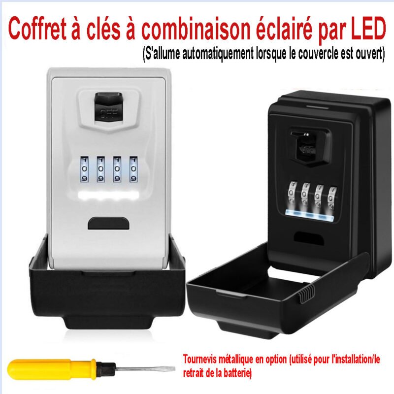 Boîte à Clés Rétroéclairée Led - Vision Nocturne