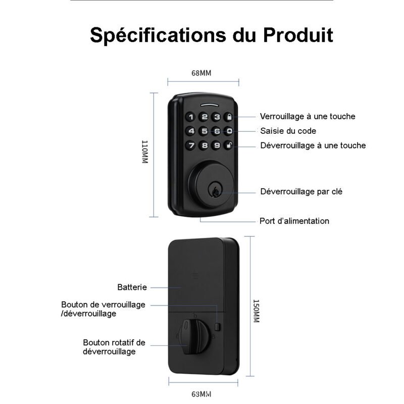 Serrure Intelligente Étanche
